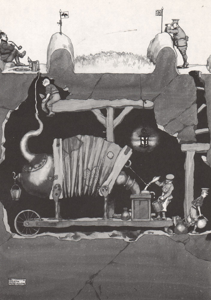 HEATH ROBINSON. The Pilsener Pump. First World War. Beer 1973 old print